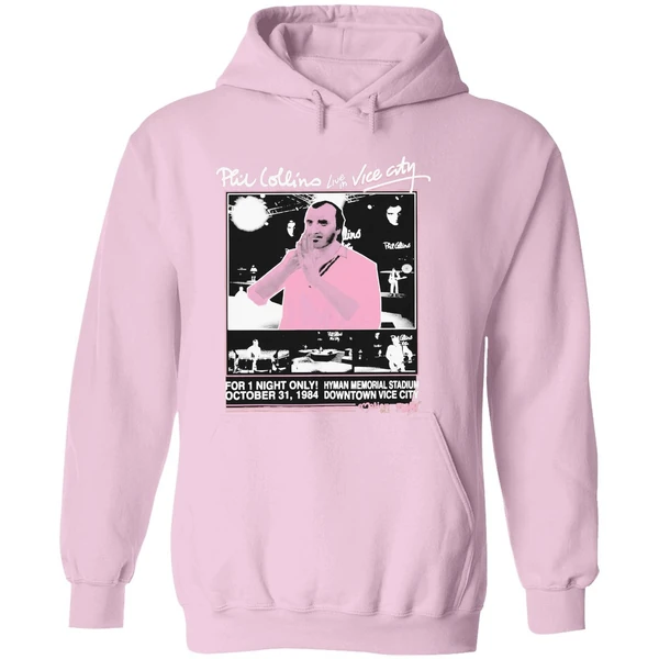 Phil Collins Live In Vice City Hyman Memorial Stadium Downtown Vice City For 1 Night Only Oct 31 1984 Hoodie - Image 5