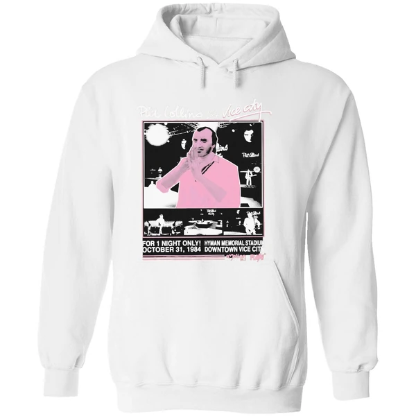 Phil Collins Live In Vice City Hyman Memorial Stadium Downtown Vice City For 1 Night Only Oct 31 1984 Hoodie - Image 8