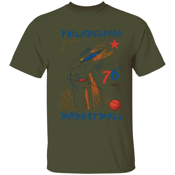 Philadelphia Basketball Knee 76 Shirt - Image 9