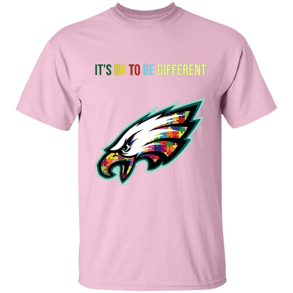 Philadelphia Eagles Autism Its Ok To Be Different Shirt - Image 3