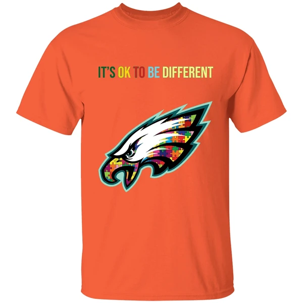 Philadelphia Eagles Autism Its Ok To Be Different Shirt - Image 6