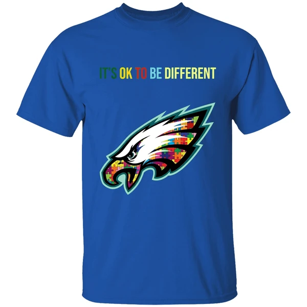 Philadelphia Eagles Autism Its Ok To Be Different Shirt - Image 8