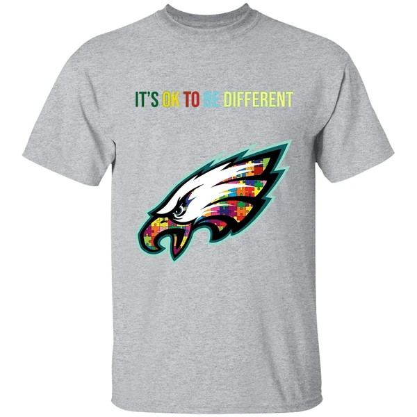Philadelphia Eagles Autism Its Ok To Be Different Shirt - Image 9