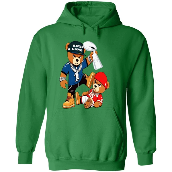Philadelphia Eagles Beat Chiefs Teddy Bear Football Champions Hoodie - Image 2