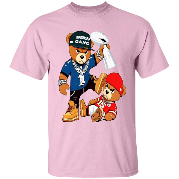 philadelphia eagles beat chiefs teddy bear football champions shirt lightpink
