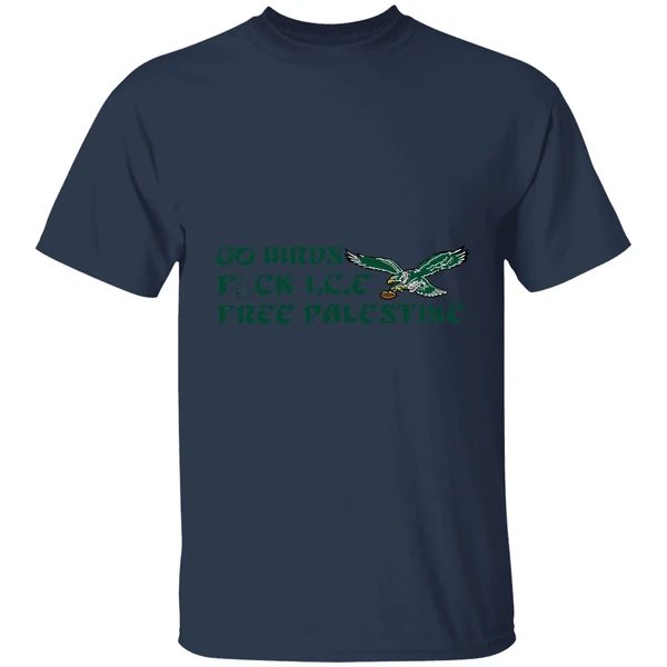 Philadelphia Eagles Go Birds Fuck Ice Free Palestine Shirt - Image 4