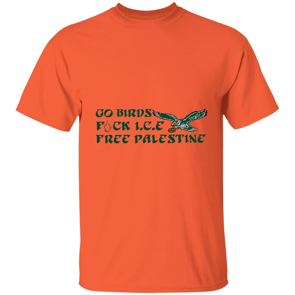 Philadelphia Eagles Go Birds Fuck Ice Free Palestine Shirt - Image 5