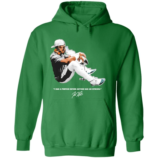 Philadelphia Eagles Jalen Hurts Cigar Trophy I Had A Purpose Before Anyone Had An Opinion Hoodie - Image 2