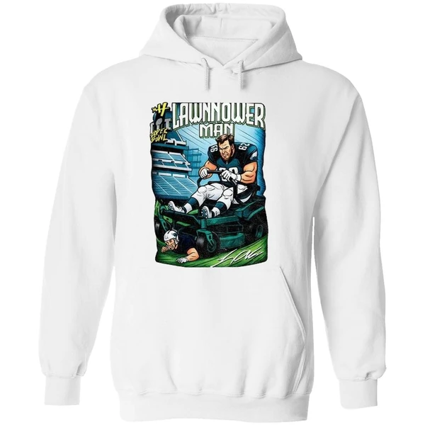 Philadelphia Eagles Landon Dickerson Lawnmower Man Hoodie - Image 8