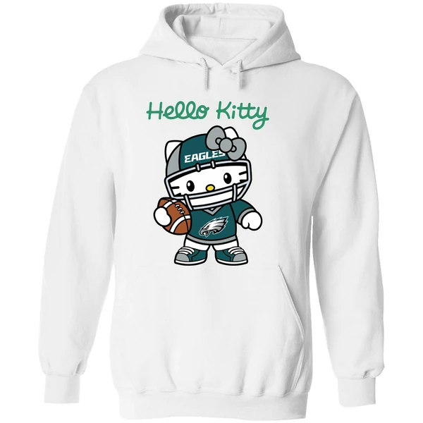 Philadelphia Eagles Nfl Hello Kitty Hoodie - Image 8