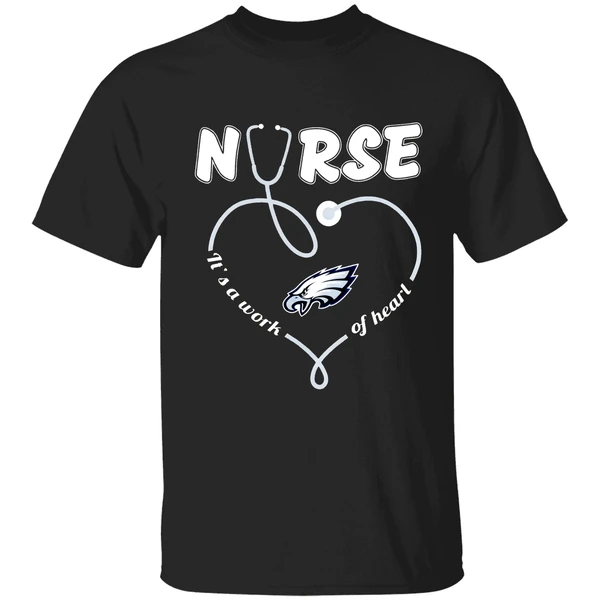 Philadelphia Eagles Nurse Its A Work Of Heart Stethoscope Shirt