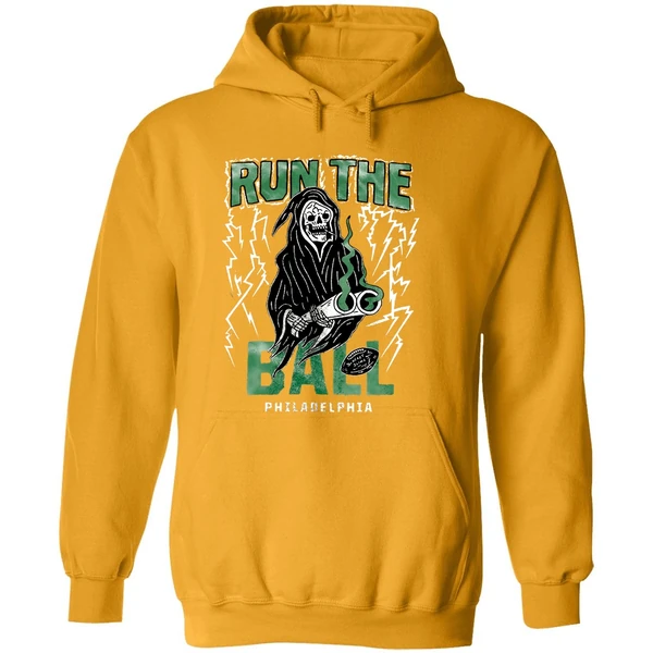 Philadelphia Eagles Run The Ball Crying Wont Help You Praying Wont Do You No Good Hoodie