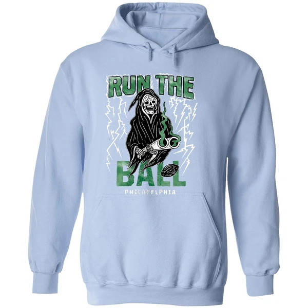 Philadelphia Eagles Run The Ball Crying Wont Help You Praying Wont Do You No Good Hoodie - Image 4