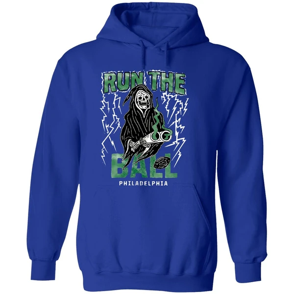 Philadelphia Eagles Run The Ball Crying Wont Help You Praying Wont Do You No Good Hoodie - Image 7