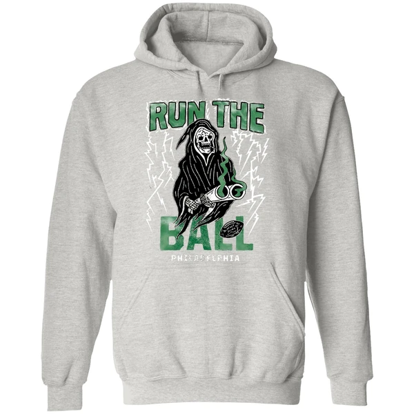 Philadelphia Eagles Run The Ball Crying Wont Help You Praying Wont Do You No Good Hoodie - Image 9