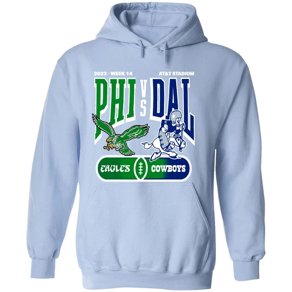 Philadelphia Eagles Vs Dallas Cowboys 2023 Week 14 At And T Stadium Hoodie - Image 4