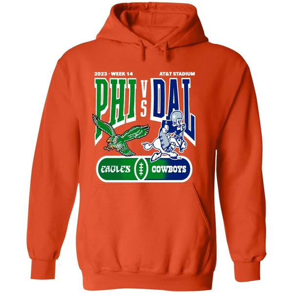 Philadelphia Eagles Vs Dallas Cowboys 2023 Week 14 At And T Stadium Hoodie - Image 6