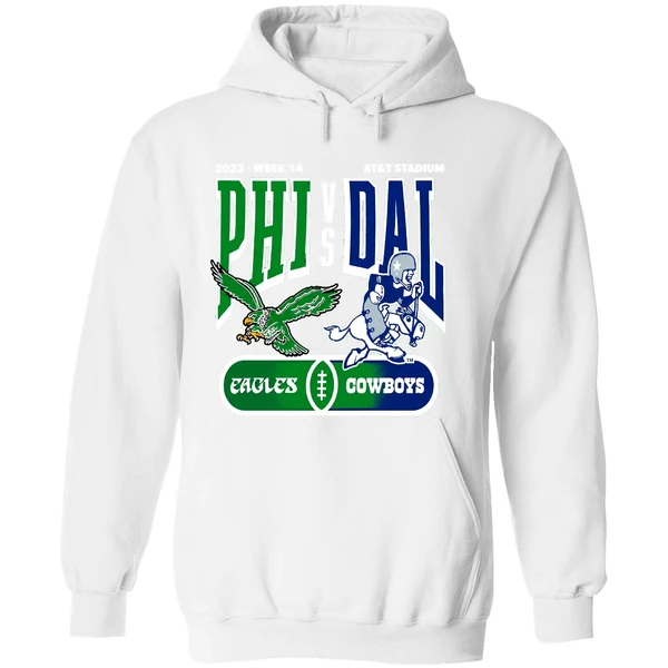 Philadelphia Eagles Vs Dallas Cowboys 2023 Week 14 At And T Stadium Hoodie - Image 8