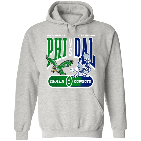 Philadelphia Eagles Vs Dallas Cowboys 2023 Week 14 At And T Stadium Hoodie - Image 9