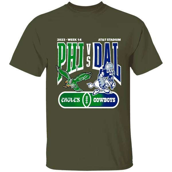 Philadelphia Eagles Vs Dallas Cowboys 2023 Week 14 At And T Stadium Shirt - Image 4