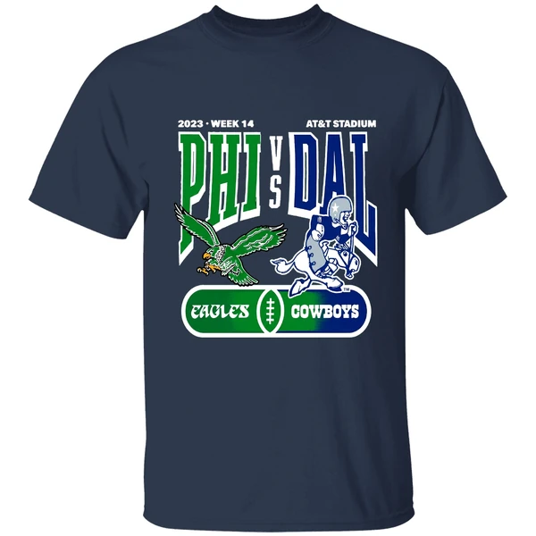Philadelphia Eagles Vs Dallas Cowboys 2023 Week 14 At And T Stadium Shirt - Image 5