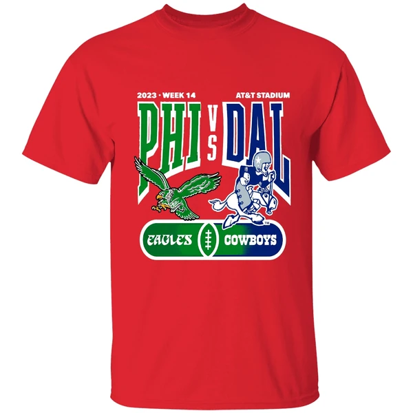 Philadelphia Eagles Vs Dallas Cowboys 2023 Week 14 At And T Stadium Shirt - Image 7