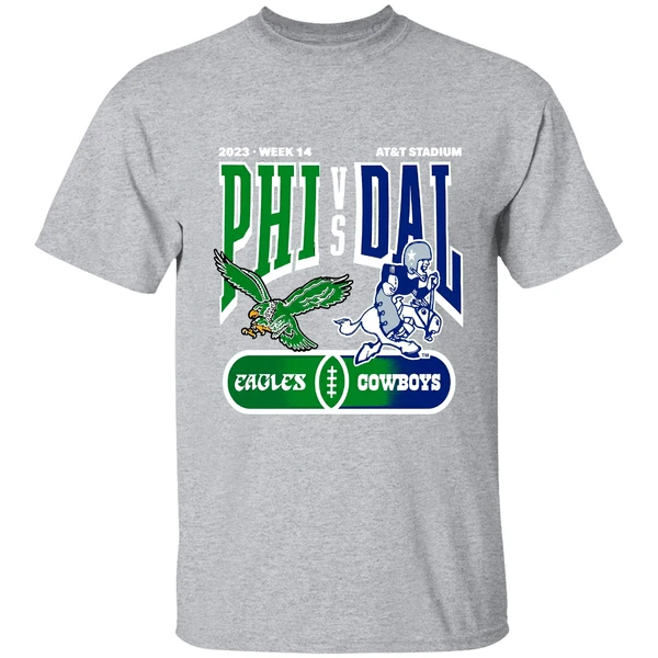 Philadelphia Eagles Vs Dallas Cowboys 2023 Week 14 At And T Stadium Shirt - Image 9