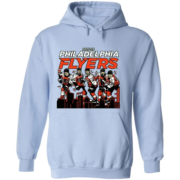 Philadelphia Flyers Hockey City Skyline 2025 2026 Nhl Hoodie - Image 4