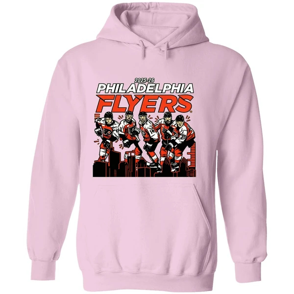 Philadelphia Flyers Hockey City Skyline 2025 2026 Nhl Hoodie - Image 5
