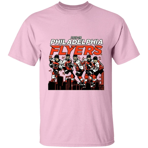 Philadelphia Flyers Hockey City Skyline 2025 2026 Nhl Shirt - Image 2