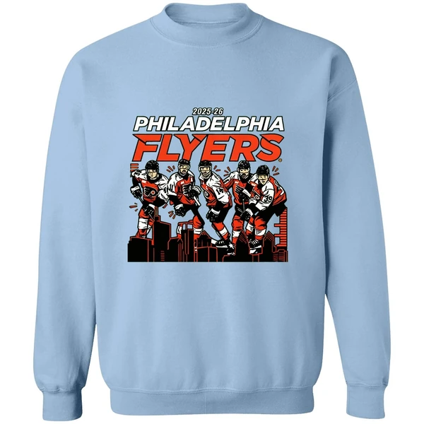 Philadelphia Flyers Hockey City Skyline 2025 2026 Nhl Sweatshirt - Image 4
