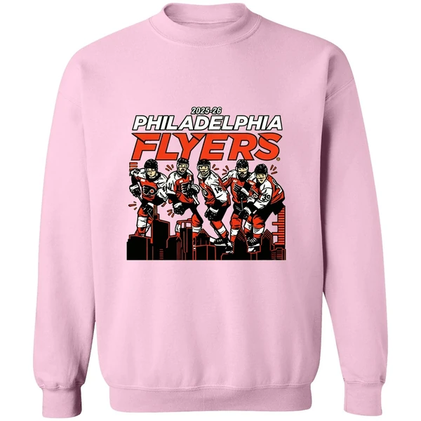 Philadelphia Flyers Hockey City Skyline 2025 2026 Nhl Sweatshirt - Image 5
