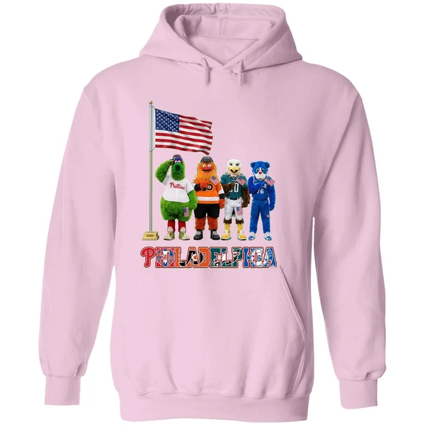 Philadelphia Sports Team Mascots Patriotic Salute Hoodie - Image 5