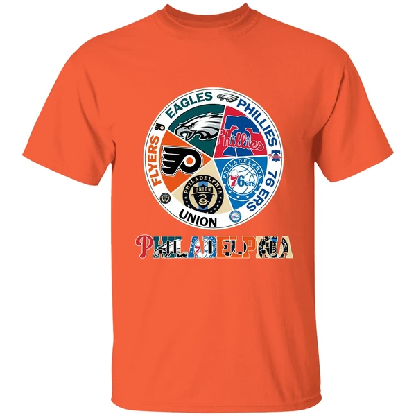 Philadelphia Teams Flyers Eagles Phillies 76 Ers Union Shirt - Image 3