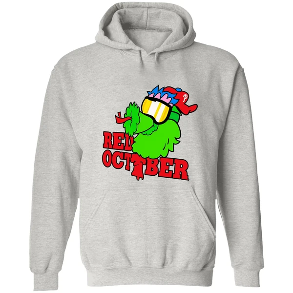 Phillie Phanatic Philadelphia Phillies Mlb Baseball Red October 2025 Hoodie - Image 7