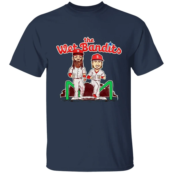 Phillies Brandon Marsh And Bryson Stott The Wet Bandits Shirt - Image 4