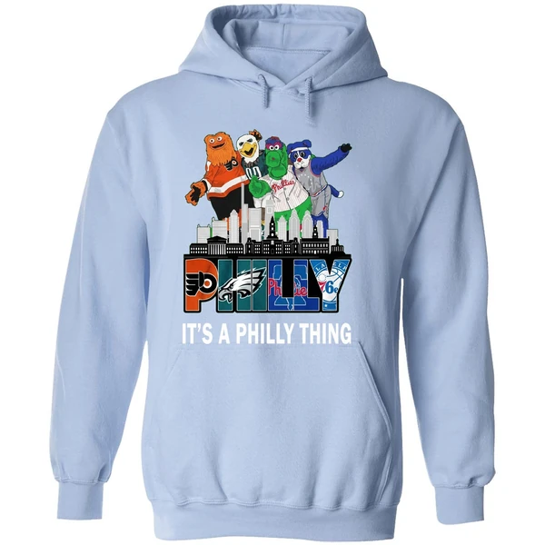 Philly City Mascots Philly It S A Philly Thing 4 Team Sports Hoodie - Image 4