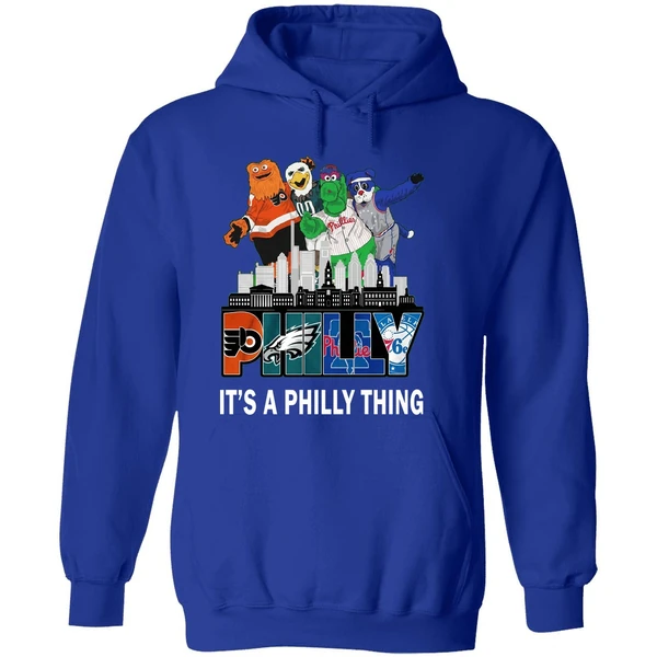 Philly City Mascots Philly It S A Philly Thing 4 Team Sports Hoodie - Image 7