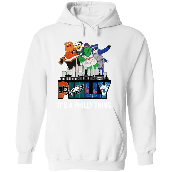Philly City Mascots Philly It S A Philly Thing 4 Team Sports Hoodie - Image 8