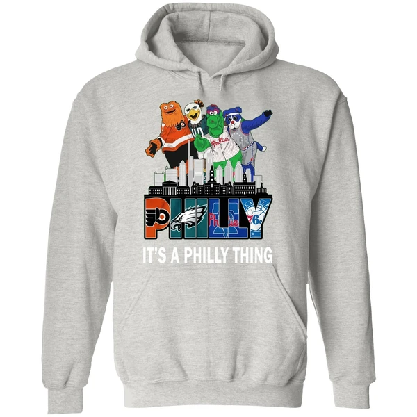 Philly City Mascots Philly It S A Philly Thing 4 Team Sports Hoodie - Image 9