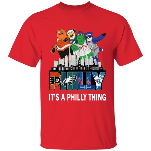 Philly City Mascots Philly It S A Philly Thing 4 Team Sports Shirt - Image 7