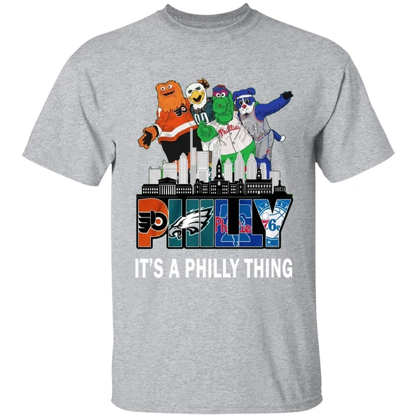 Philly City Mascots Philly It S A Philly Thing 4 Team Sports Shirt - Image 9