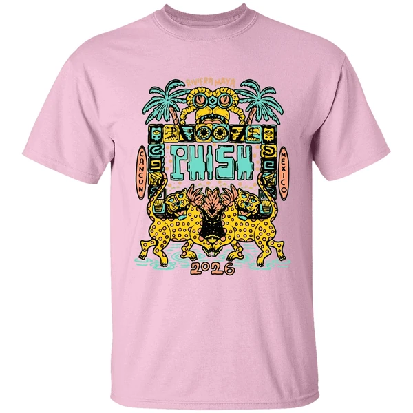 phish riviera jan 28 31 2026 jaguar gates shirt lightpink