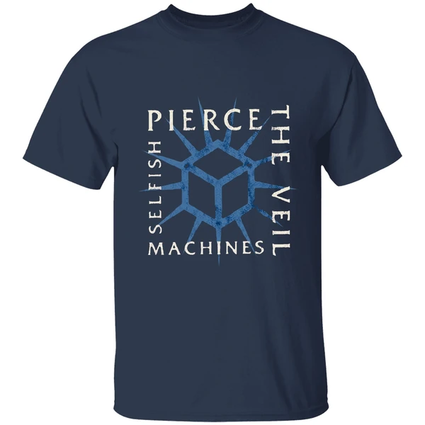 pierce the veil selfish machines boxed in shirt navy