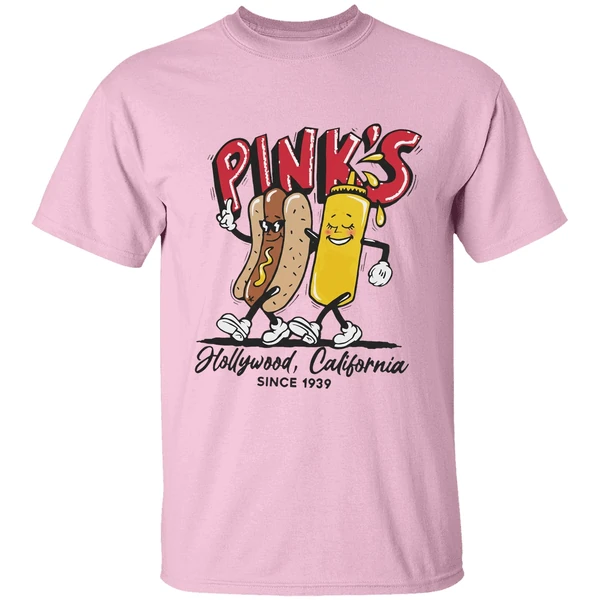 Pinks Hot Dogs Hollywood California Since 1939 Shirt - Image 2