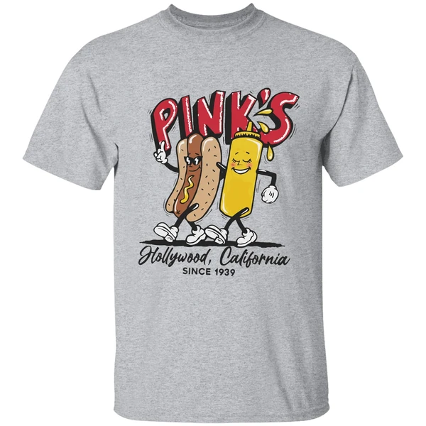 Pinks Hot Dogs Hollywood California Since 1939 Shirt - Image 6