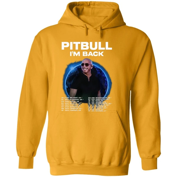 Pitbull Im Back Fan Tour Hoodie 2025 Concert Dates Inspired Two Sided Hoodie