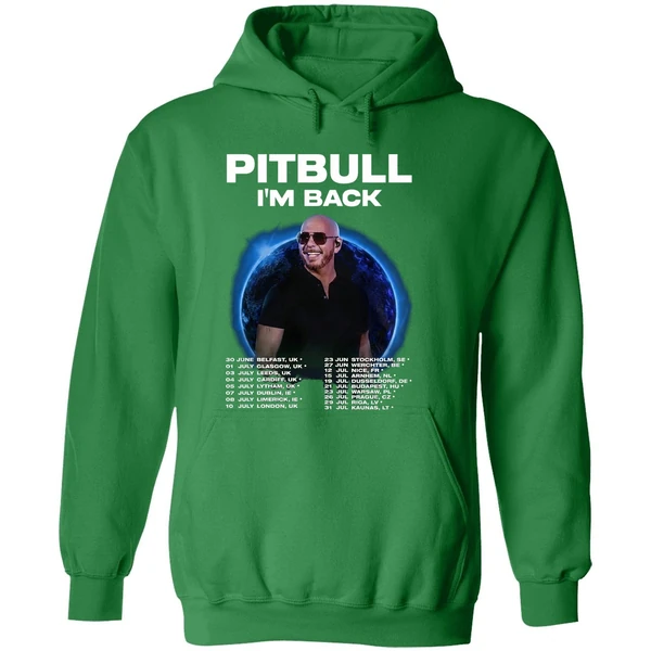 Pitbull Im Back Fan Tour Hoodie 2025 Concert Dates Inspired Two Sided Hoodie - Image 2