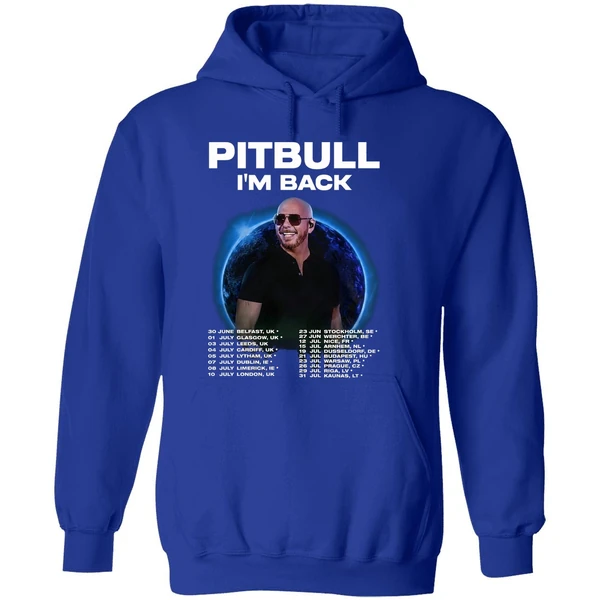 Pitbull Im Back Fan Tour Hoodie 2025 Concert Dates Inspired Two Sided Hoodie - Image 7
