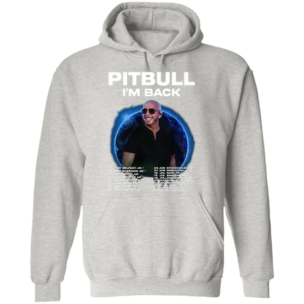 Pitbull Im Back Fan Tour Hoodie 2025 Concert Dates Inspired Two Sided Hoodie - Image 9